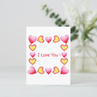 Minimalist  Romantic I Love You  Valentine's Day  