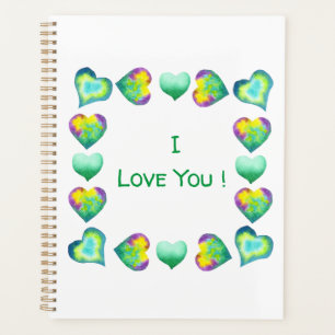 Minimalist  Romantic I Love You Valentine's Day   Planner