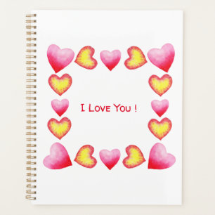 Minimalist Romantic I Love You Valentine's Day Planner