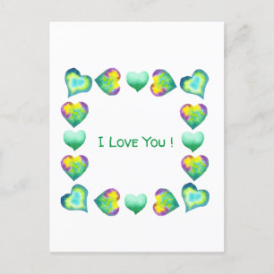 Minimalist Romantic I Love You Valentine's Day Postcard