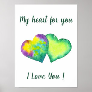 Minimalist  Romantic I Love You  Valentine's Day   Poster
