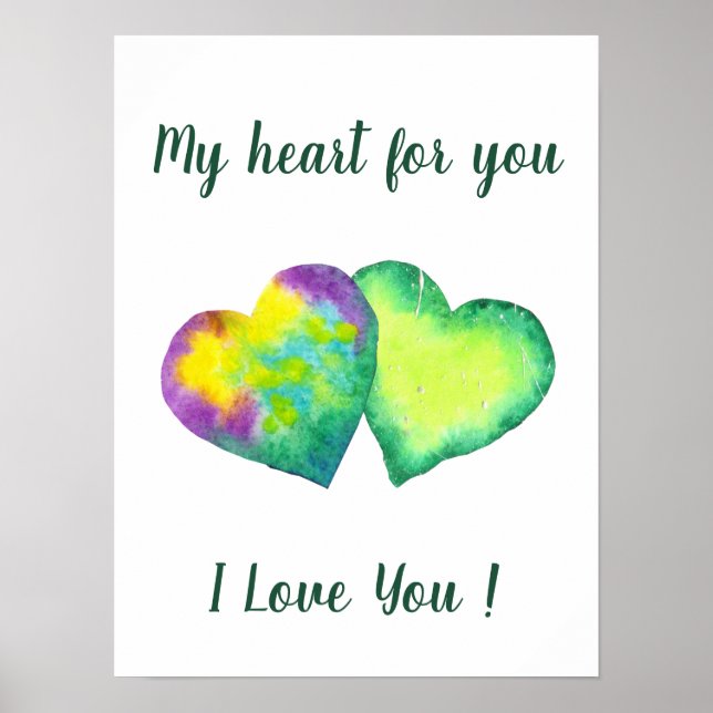 Minimalist  Romantic I Love You  Valentine's Day   Poster (Front)