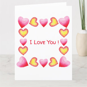 Minimalist  Romantic I Love You  Valentine's Day   Thank You Card