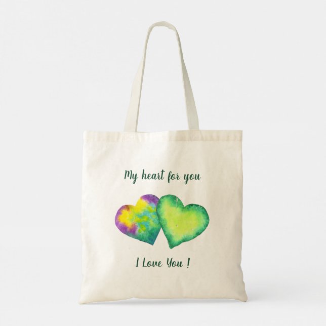 Minimalist  Romantic I Love You  Valentine's Day   Tote Bag (Back)