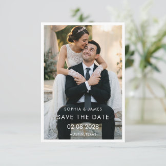 Minimalist Romantic Photo SAVE THE DATE