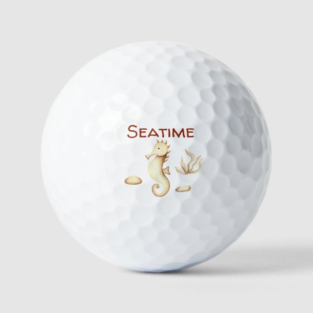 Minimalist Romantic  Seatime Summer  Golf Balls (Front)
