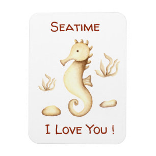 Minimalist Romantic Seatime Summer Magnet