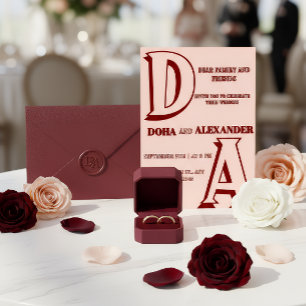 Minimalist Romantic Wedding invitation