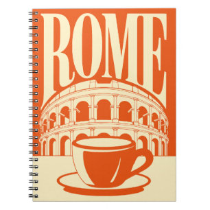 Minimalist Rome Italy Colosseum Travel Art Notebook