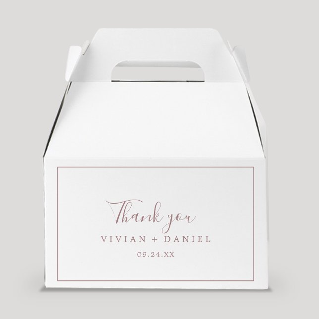 Minimalist Rose Gold Thank You Favour Box (Creator Uploaded)