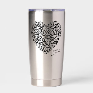 Minimalist Rose Of My Heart Insulated Tumbler