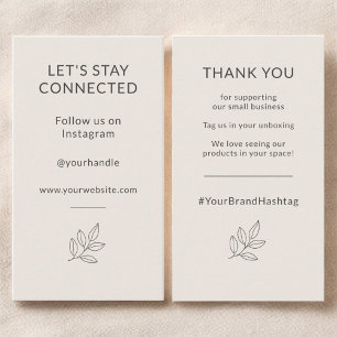 Minimalist Rose Pink Business Let's Stay Connected Business Card
