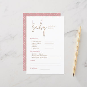 Minimalist Rose Predictions & Advice Baby Shower