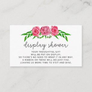 Minimalist roses Display shower Enclosure Card