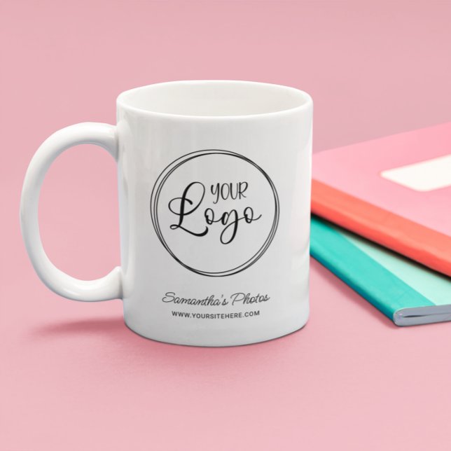 Minimalist Round Business Logo Website Promo Coffee Mug (Creator Uploaded)