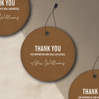 Minimalist Round Logo Business Hang Tag