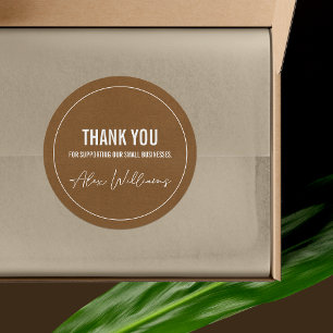 Minimalist Round Logo Business Packaging Sticker