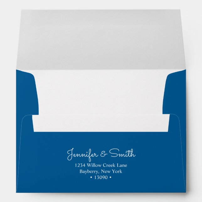 Minimalist Royal Blue A7 Envelope  (Back (Bottom))