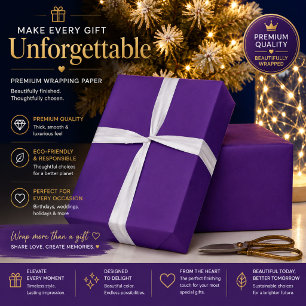 Minimalist Royal Purple Wrapping Paper