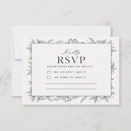 Minimalist RSVP Card | Wedding Response Card | 