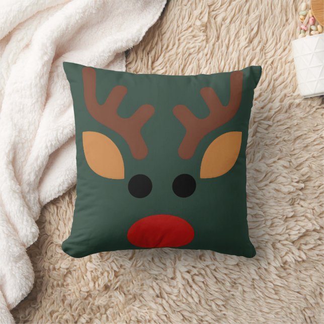 Minimalist Rudolph Reindeer Cushion (Blanket)