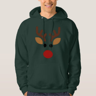 Minimalist Rudolph Reindeer Hoodie