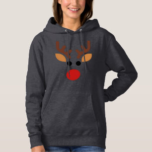 Minimalist Rudolph Reindeer Hoodie
