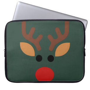 Minimalist Rudolph Reindeer Laptop Sleeve