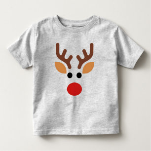 Minimalist Rudolph Reindeer Toddler T-Shirt