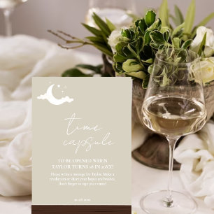 Minimalist rustic Baby Shower Time Capsule Sign
