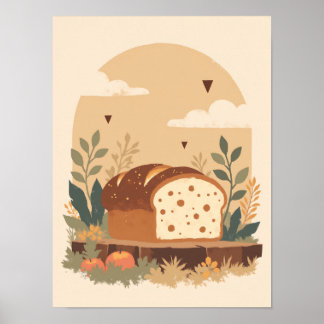 Minimalist Rustic Bread Boho Wall Art
