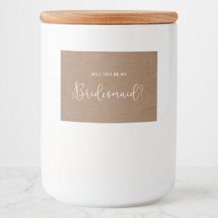 Minimalist Rustic Bridesmaid Candle Label
