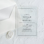Minimalist Rustic Elegant Modern Simple Wedding Acrylic Invitations<br><div class="desc">These minimalist rustic elegant modern simple wedding acrylic invitations are perfect for a simple wedding.

The modern romantic design features classic typography paired with a rustic yet elegant calligraphy with vintage hand lettered style.</div>