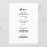 Minimalist Rustic Gothic Elegant Wedding Dinner