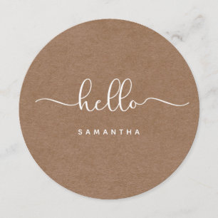 Minimalist Rustic Menu Card with Name