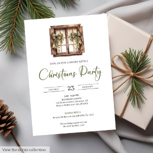 Minimalist Rustic Neutral Earthy Cosy Christmas  Invitation