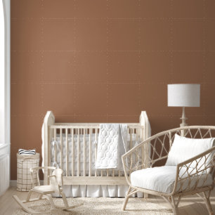 Minimalist Rustic Oak Brown Plain Custom Colour Wallpaper