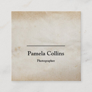 Minimalist Rustic Simple Elegant Kraft Paper Square Business Card