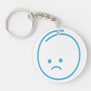Minimalist Sadness Icon Key Ring