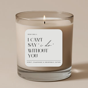 Minimalist Sage Bridesmaid Proposal Candle Label