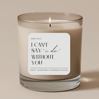 Minimalist Sage Bridesmaid Proposal Candle Label