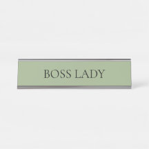 Minimalist Sage Green Boss Lady