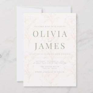 Minimalist Sage Green Botanical Garden Wedding
