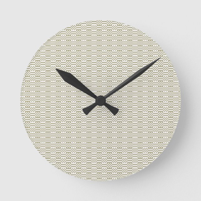 Minimalist Sage Green Geometric Wall Clock (Front)
