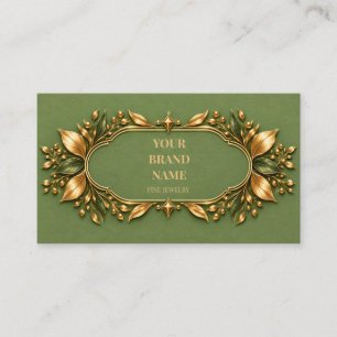 Minimalist Sage Green Gold Bracelet Card
