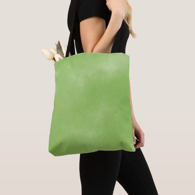 Minimalist Sage Green Gradient Texture Tote Bag (Close Up)