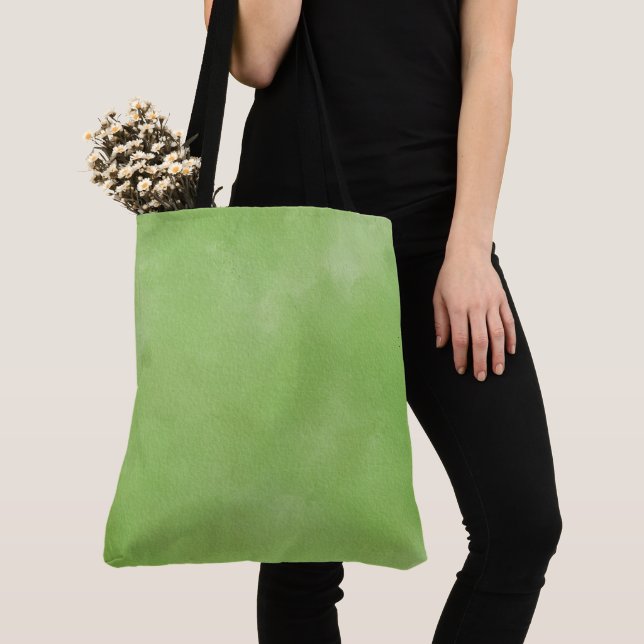 Minimalist Sage Green Gradient Texture Tote Bag (Close Up)