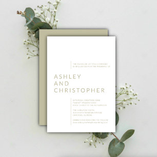 Minimalist Sage Green Isolated Names Wedding Invitation