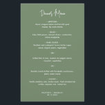 Minimalist Sage Green Modern Wedding Menu<br><div class="desc">Modern sage green wedding menu featuring a simple design with the header in an elegant script typography and your menu in a minimalist sans serif font.  This chic wedding menu works well with any style of wedding.</div>