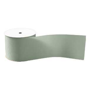 Minimalist Sage Green Plain Solid Colour   Grosgrain Ribbon
